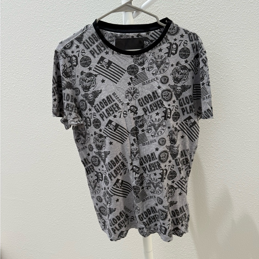 Philipp Plein Graphic Men's T-Shirt - Gray